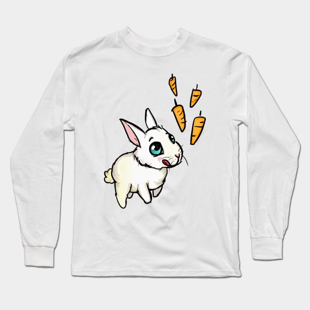 Carrot Chase Long Sleeve T-Shirt by @akaluciarts